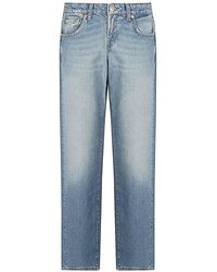7 For All Mankind - Low Straight Denim Jeans - Lyst