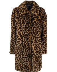 P.A.R.O.S.H. Leopard-print Single Breasted Coat - Brown