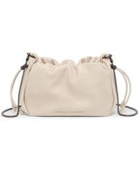 Brunello Cucinelli - Soft Leather Bucket Bag With Chain Strap - Lyst