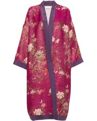 Pierre Louis Mascia - Printed Silk Kimono Jacket - Lyst