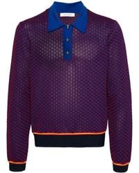 Wales Bonner - Geometric-Pattern Polo Shirt - Lyst