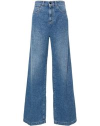 Emporio Armani - Wide Leg Denim Jeans - Lyst
