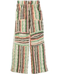 VITELLI - Stripe-print Cotton-blend Trousers - Lyst