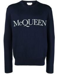 Alexander McQueen - Logo Cotton Sweater - Lyst
