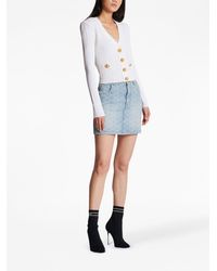 Balmain - Cozy Knit Crop Cardigan For - Lyst