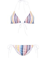 MISSONI BEACHWEAR - Striped Triangle Bikini Set - Lyst