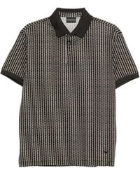 Emporio Armani - Cotton Blend Polo Shirt - Lyst