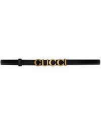 Gucci - Logo Leather Belt - Lyst