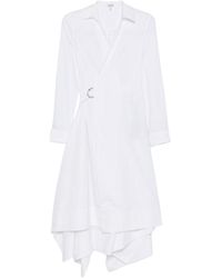 Loewe - Cotton Draped Dress - Lyst