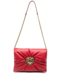 Dolce & Gabbana - Medium Calfskin Devotion Soft Bag - Lyst