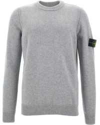 Stone Island - Logo Badge Sweater - Lyst