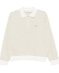 DUNST - Striped Cotton Polo Shirt - Lyst
