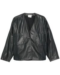 forte_forte - Leather Kimono Jacket - Lyst