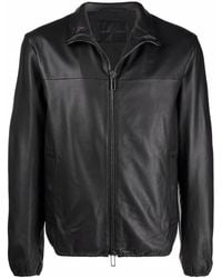 Emporio Armani - Leather Jacket - Lyst