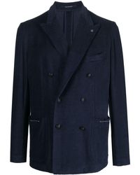 Tagliatore - Double-breasted Jacket In Cotton - Lyst