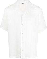 Séfr - Short-sleeve Cotton-linen Shirt - Lyst