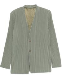 Homme Plissé Issey Miyake - Pleated Single-Breasted Jacket - Lyst