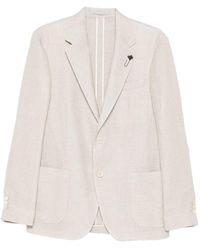 Lardini - Wool And Linen Blazer - Lyst