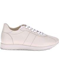 The Row - Leather Lace-Up Trainers - Lyst