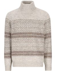 Brunello Cucinelli - Wool Turtle-Neck Jumper - Lyst