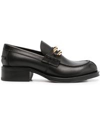 Lanvin - Buckled Leather Loafers - Lyst