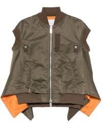 Sacai - Nylon Zipped Vest - Lyst