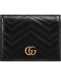 Gucci - Porta Carte Di Credito Gg Marmont - Lyst