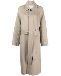 Ami Paris - Belted Single-breasted Coat - Lyst