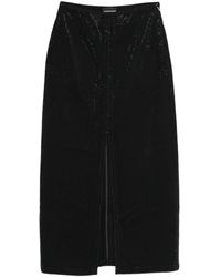 Emporio Armani - Studded Long Skirt - Lyst