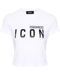 DSquared² - Be Icon Mini Cotton T-shirt - Lyst