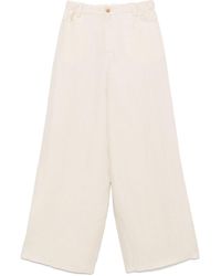 Alysi - Linen Wide Leg Trousers - Lyst