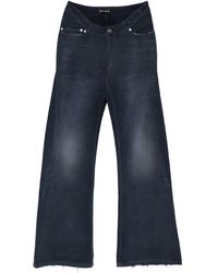 Balenciaga - Curved Denim Jeans - Lyst