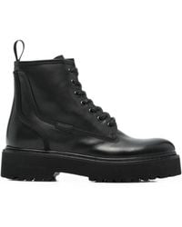 Woolrich - Leather Biker Boots - Lyst
