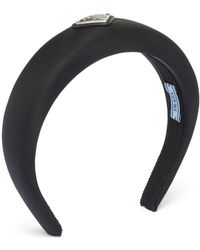 Prada - Re-nylon Brand-plaque Recycled-nylon Headband - Lyst