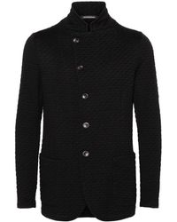 Emporio Armani - Wool Blend Blazer Jacket - Lyst