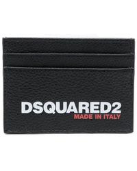 DSquared² - Logo Print Leather Cardholder - Lyst