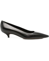 The Row - Liisa Kitten Three Leather Pumps - Lyst