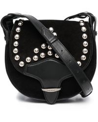 Mujer Bolsos de Bolsos satchel de Bolso satchel con apliques Isabel Marant de Ante de color Negro 