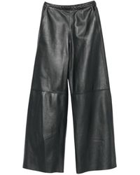forte_forte - Leather High-Waisted Trousers - Lyst