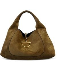 Gucci - Softbit Maxi Suede Leather Shoulder Bag - Lyst