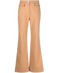See By Chloé - Cotton Blend Flared Trousers - Lyst