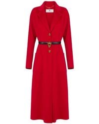 Elisabetta Franchi - Wool Coat - Lyst