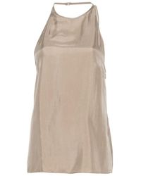 Alysi - Twill Silk Top - Lyst