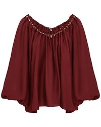 Zimmermann - Aster Gathered Bead Blouse - Lyst