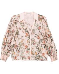 Alice + Olivia - Charis Printed Blouse - Lyst