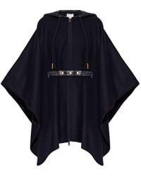 Moncler - Wool Hooded Cape - Lyst
