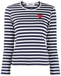 Comme des Garçons - Striped Cotton T-Shirt - Lyst