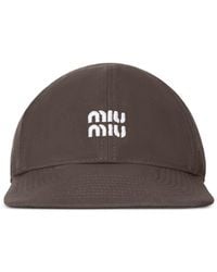 Miu Miu - Logo Cotton Baseball Cap - Lyst