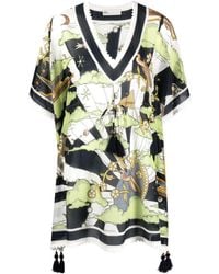 Tory Burch - Cotton And Silk Blend Printed Tunic - Lyst
