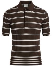 Closed - Striped Wool Polo Shirt - Lyst